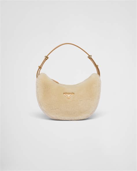 prada arque shearling bag|Prada Arqué Small Shearling Shoulder Bag.